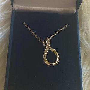 Bradford silver infinity necklace.